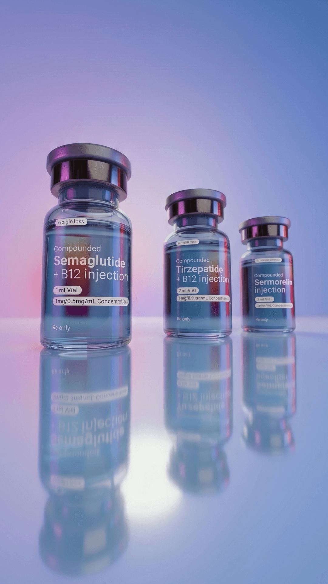 RivenMD product lineup, compounded Semaglutide, Tirzepatide, and supporting therapies.
